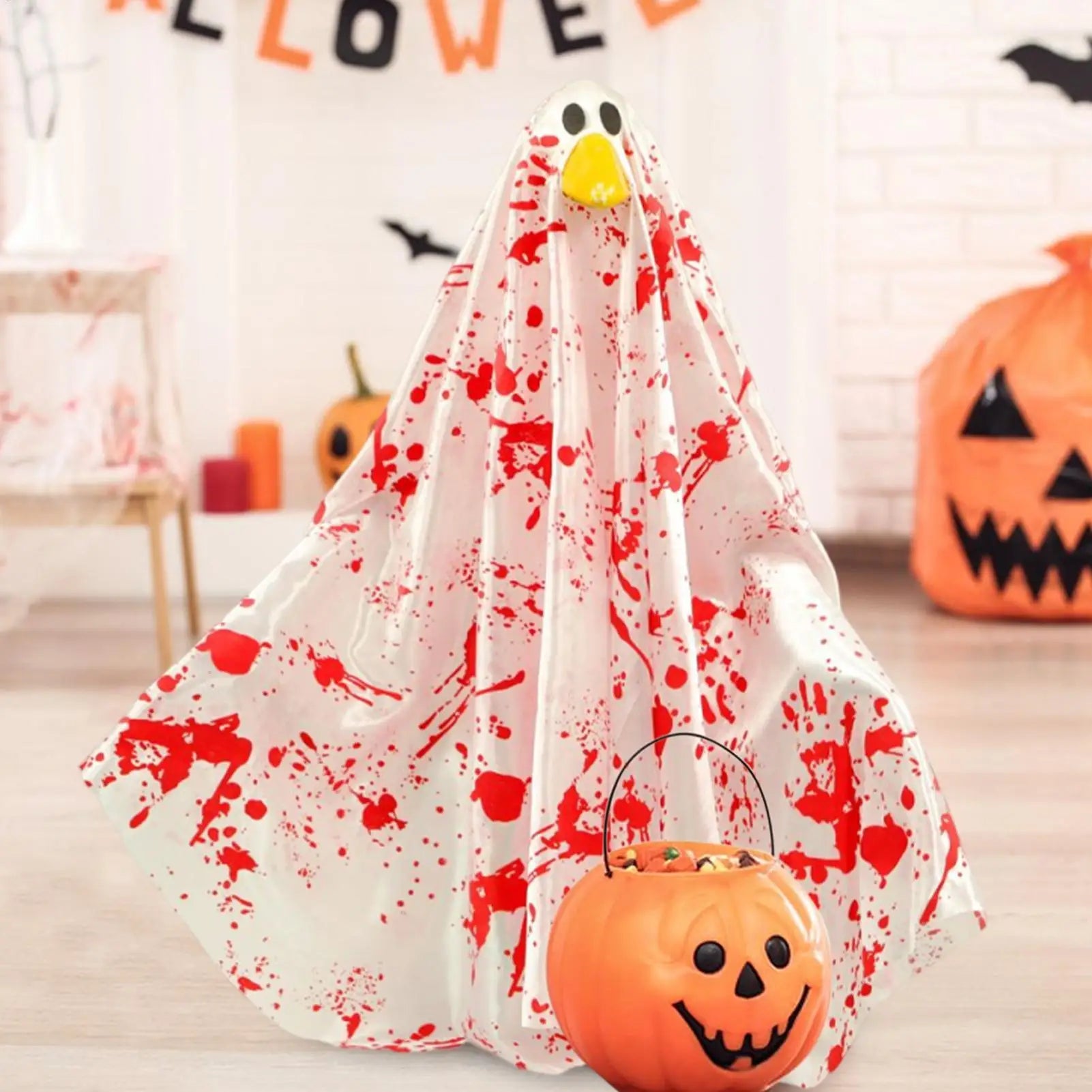 Scary Halloween Decorations Outdoor Duck Decor Ghost Bloody Spooky Qme