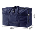 Heavy Duty Extra Large Oxford Moving Packing Bag Thickened Quilt & Clothes Storage Organizer for Travel Check-in Duffle Qme Blue