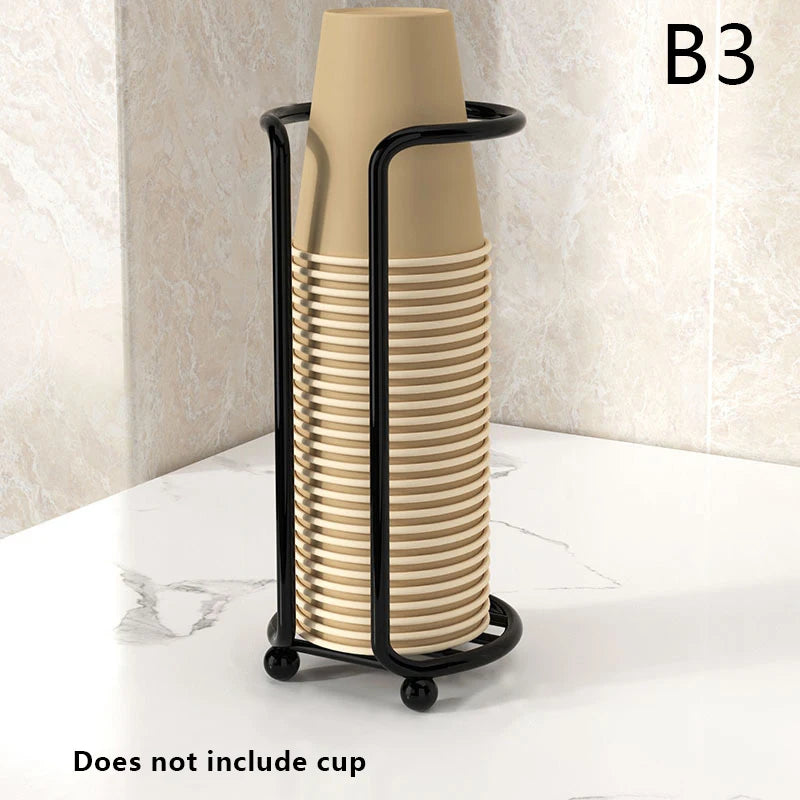 Desktop Cup Storage Rack Household Coffee Holder Home Kitchen Paper Qme B3