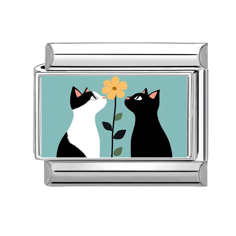 Design Cute Cartoon Animal Pet Series Cat Dog Rabbit Italian Link Fit