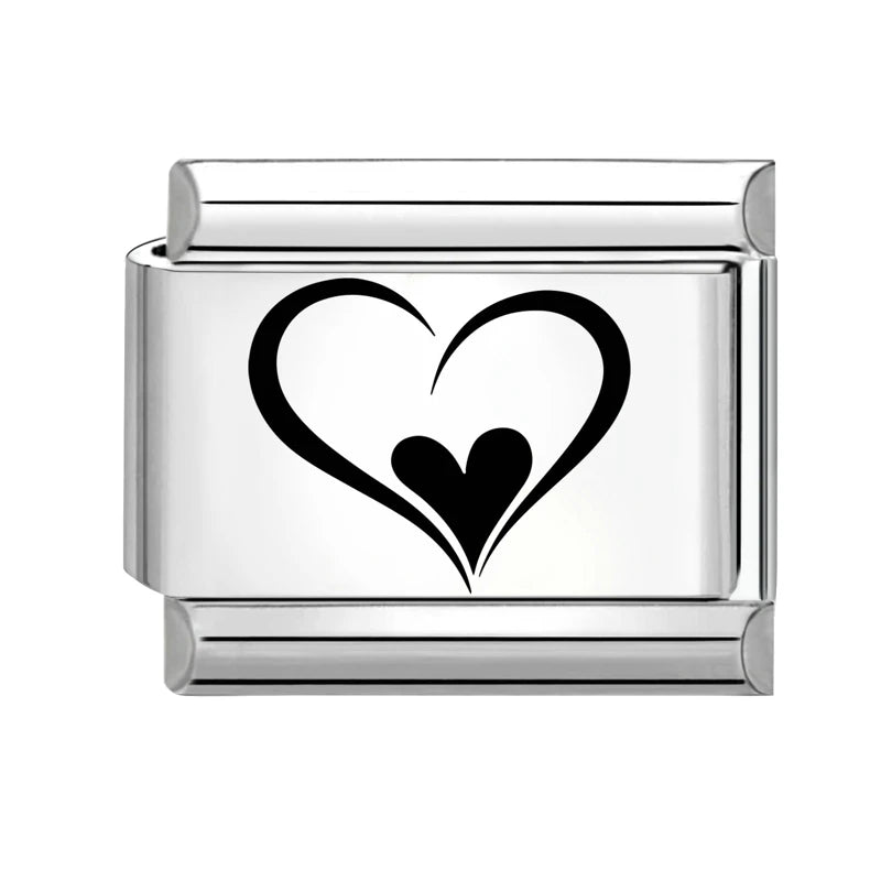 Trendy New Fashion Stars Headphones Cats Heart NO.8 Ball Charm Italian Links Fit 9mm Stainless Steel Bracelet DIY Making Jewelry Qme Style 9