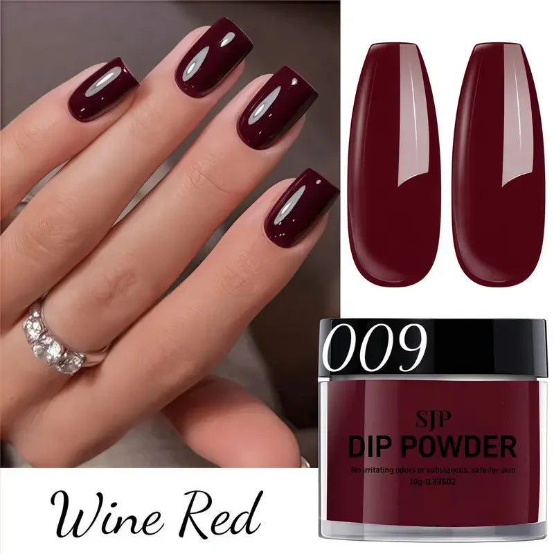 Acrylic Powder Series Red White Purple Glitter Sequins Professional Qme Wine Red