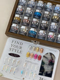 24-color Opal Pink Nail Art Includes Swatches Storage Box It Offers Qme 01