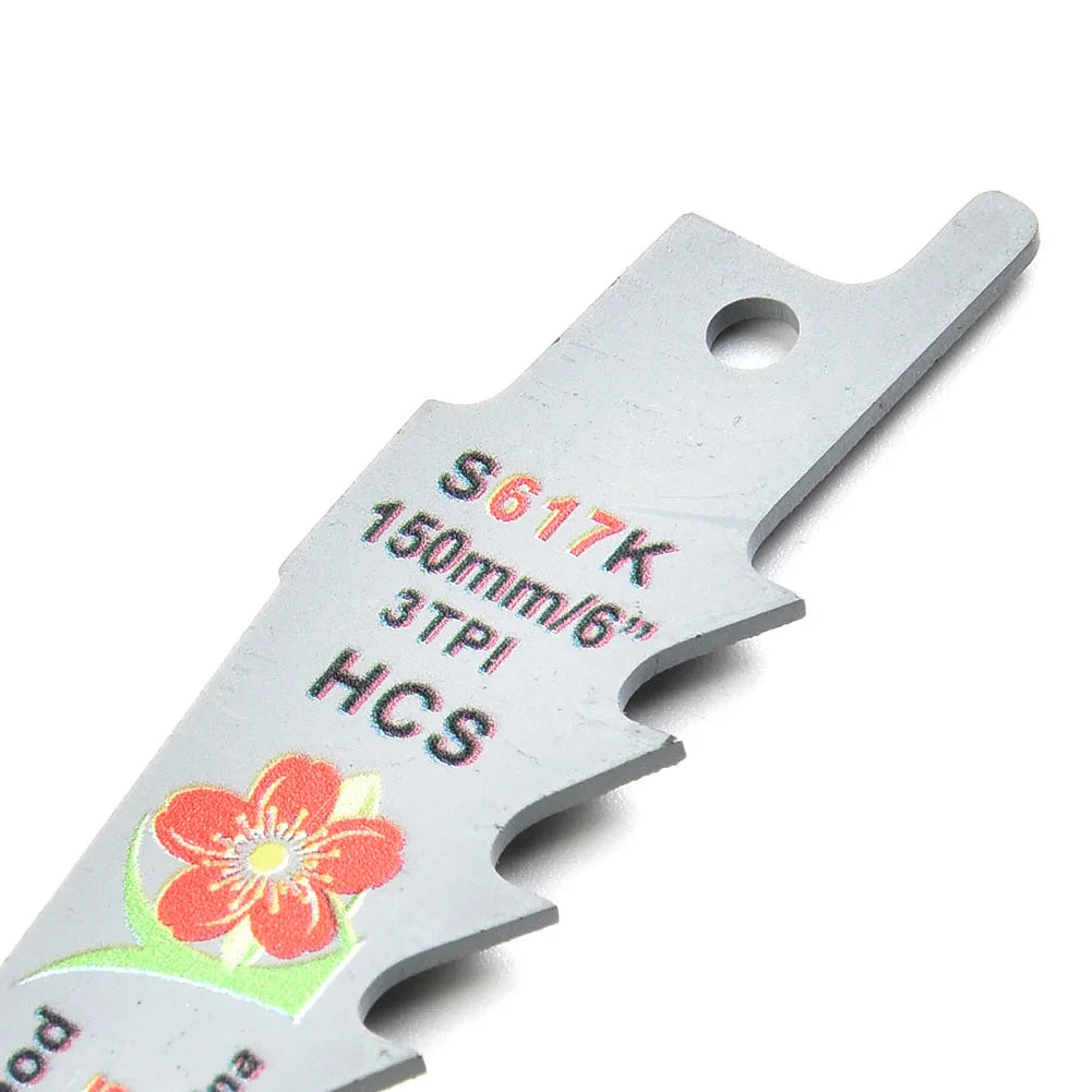3Pcs 150mm 3 TPI HCS Reciprocating Saw Blades Saber Saw Handsaw Multi For Wood Metal PVC Tube Cutting Saw Blades Tools Qme