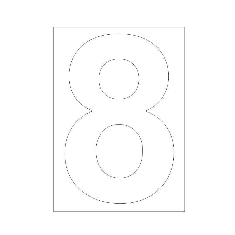 Self-adhesive Trash Can Labels Wheelie Bin Number Sticker Durable Qme A8