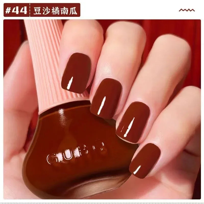 45 Colors Nail Polish Oil-based Nails Polish No-bake Quick Dry Non-tear Small Glitter Nail Gel Transparent Red Nail Art Qme 44