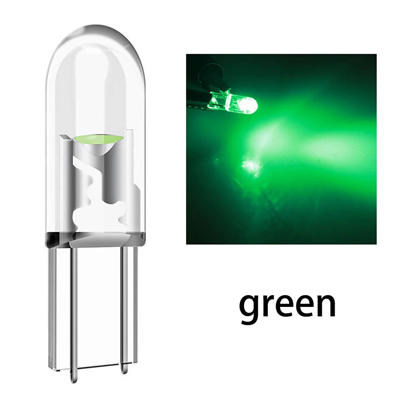 T5 LED Bright Cob Lights Wedge Dashboard Gauge Car Warning Indicator Qme Green