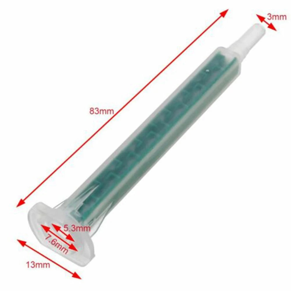 50pcs 2K Adhesive Mixing Tips Mixer Nozzles Mixer Tips 16 Knots AB Mixing Hose Static Mixer 2K Adhesive Mixing Tips Qme
