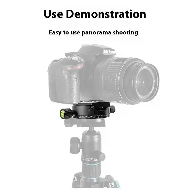 QJ-08 QJ-08S 360 Panoramic Rotating Quick Release Plate Clamp Tripod Qme