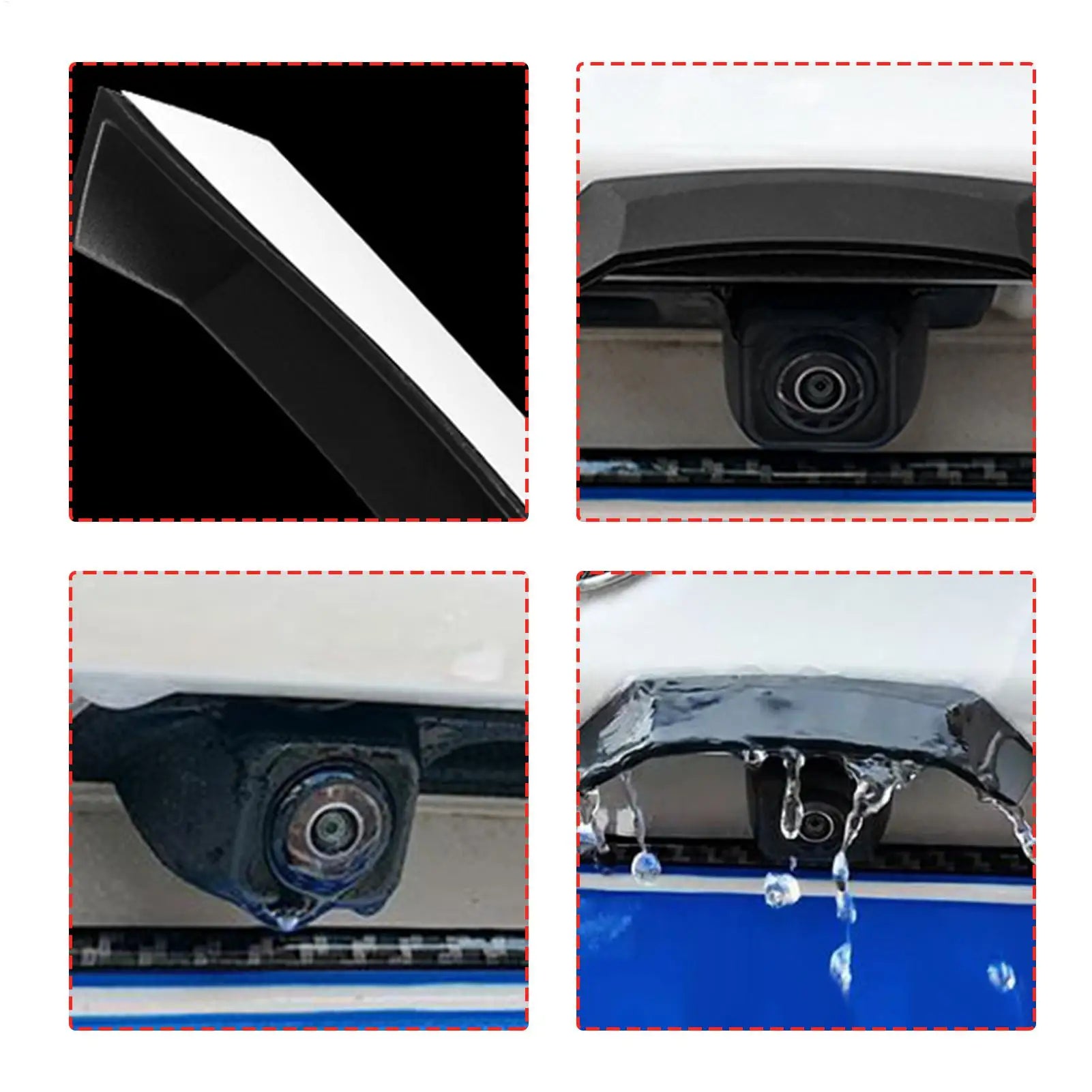 Car Rear Camera Rain Cover Backup Reverse Protective Accessories Windproof Reverse Camera Shield for Truck SUV Van Sedan Qme