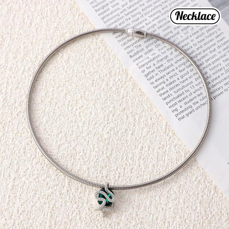 Full Diamond And Large And Small Pearl Open Collar For Women Japanese And Korean Personality Neck Strap Clavicle Chain Qme A16