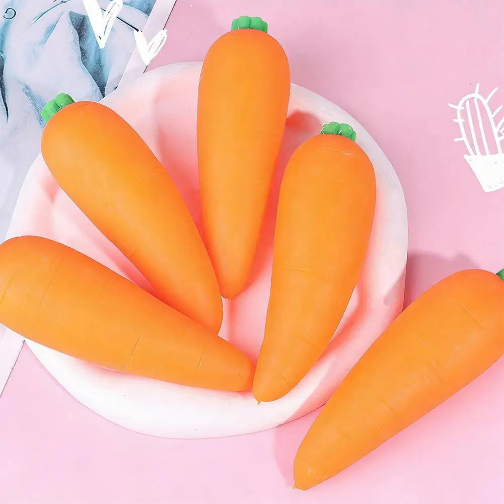 Carrot Squishy Toy Soft Slow Rising Stress Relief Fidget Toys Kids Qme