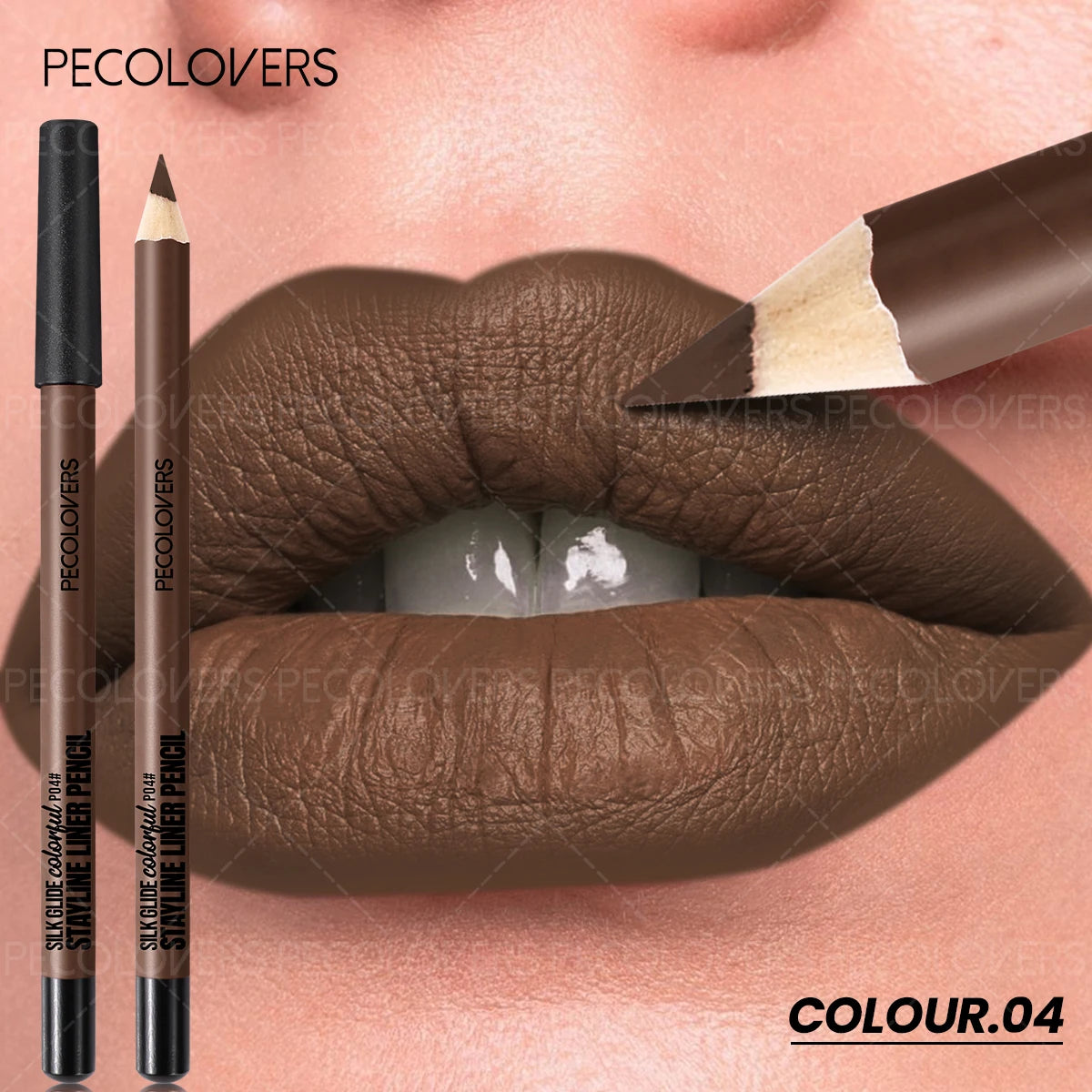 Matte Lip Liner Pencil Multiple Red Brown Tones Lipstick Pen Define Qme 04