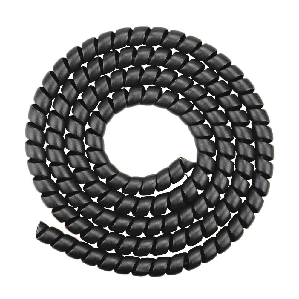 1.3m Line Spiral Winding Cable Wire Cover Wear-resistant for M365 PRO 2 Universal Line Organizer Pipe Protection Spiral Wrap Qme Black