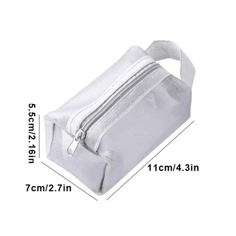 Offices Travel Storage Bags Toiletry Makeup Pouch Mesh Cosmetic Bag Qme