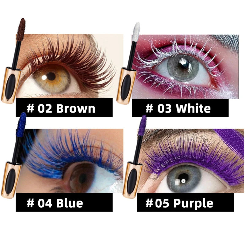 Waterproof Anti-sweat Mascara Lengthens Eyelashes Extension Blue Silk Fiber Mascara Female Non-smudge Mascara Makeup Cosmetic Qme