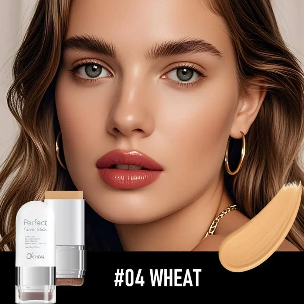 Perfect Cover Stick Concealer Foundation Stick, Lightweight Natural Coverage, Smooth Texture Easy Application For Daily Makeup Qme