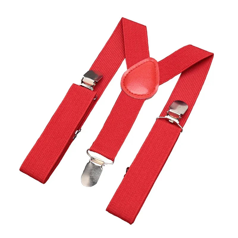 Solid Kids Suspenders Fashion Children Boys Braces Girls Elastic Qme