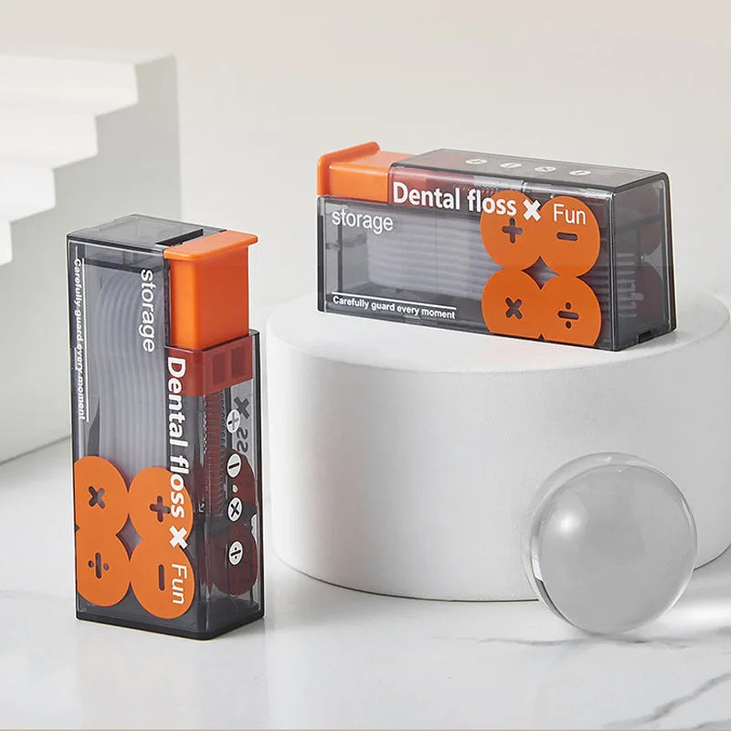 Automatic Dental Floss Storage Box Pop-up Dispenser Oral Hygiene Care Qme