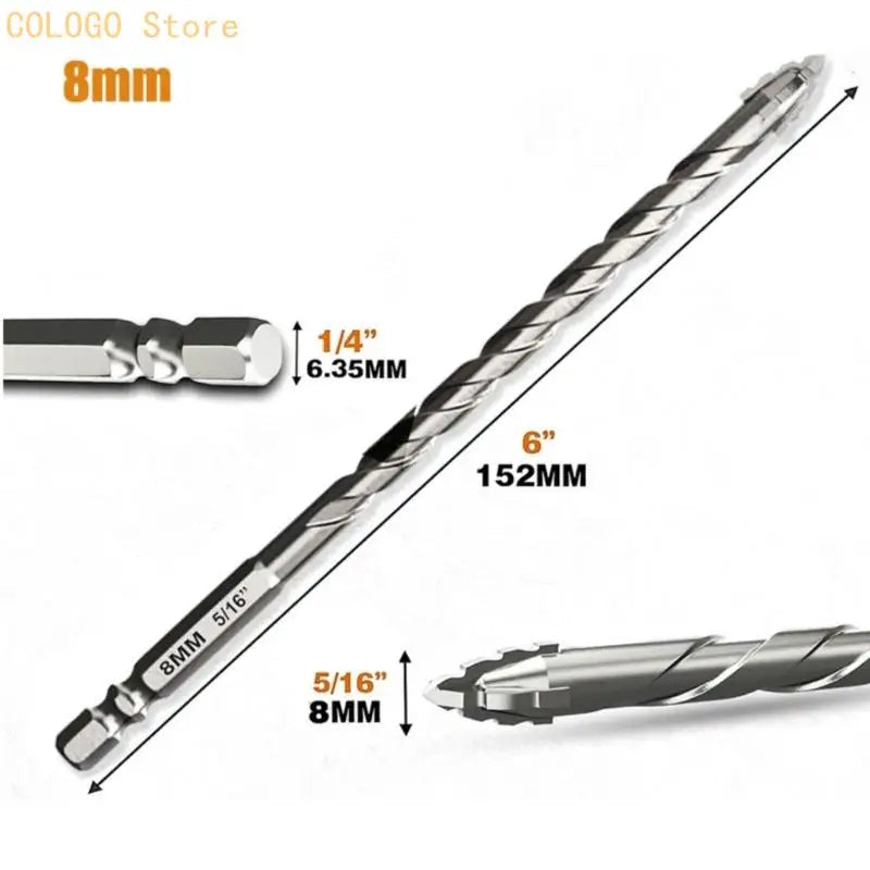 4 5 6 8 10 Four Tooth Eccentric Drill Bit Serrated Multifunction Qme