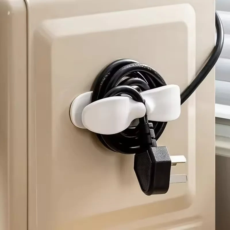 Wire Management Tidy Protector Clip Holder Adhesive Cord Wrapper Hooks Air Fryer Coffee Machine Winder Punch-free Cord Organizer Qme