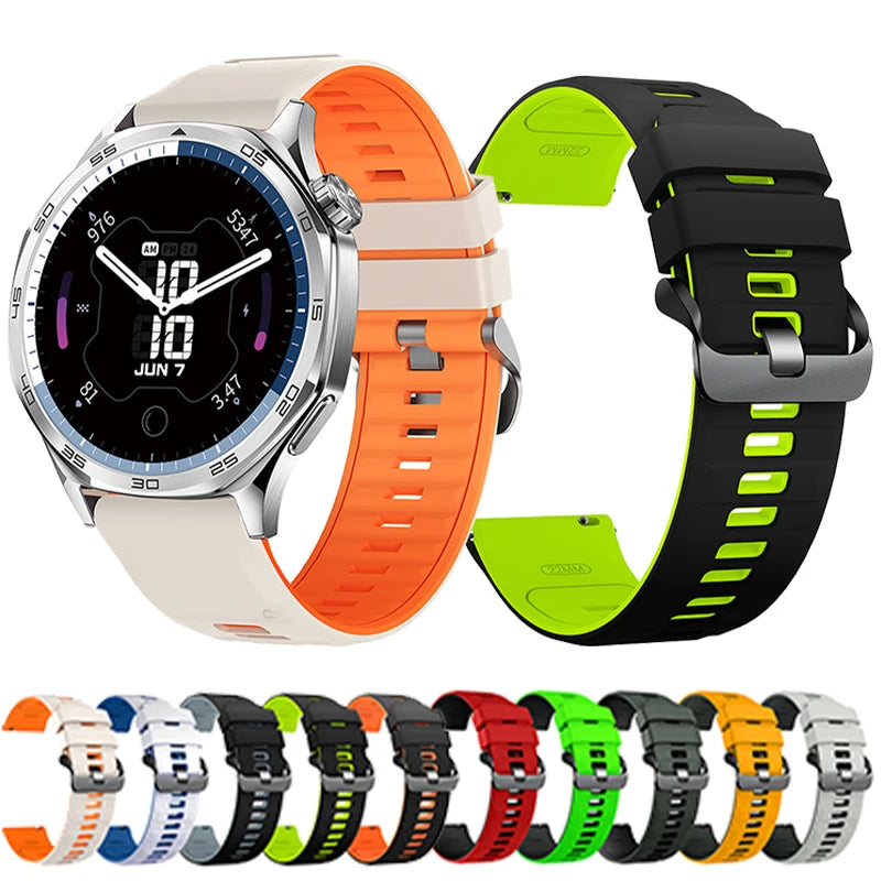 22mm Silicone Watchband For Huawei Watch GT 6 46mm Strap Bracelet For Huawei GT6 Pro Band Sports Replacement Wristband Qme
