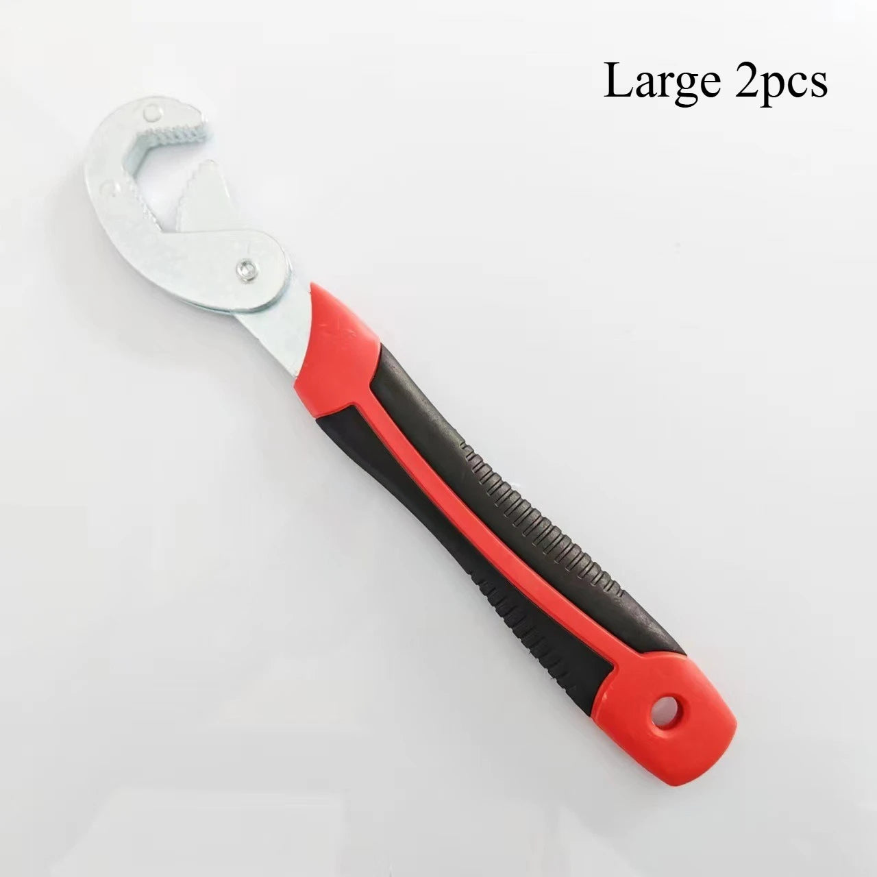 2Pcs Universal Adjustable Wrench Set Dual Head Multi-function Spanner 6-32mm Non-slip TPR Handle For Pipe Auto Household Repair Qme Large 2pcs