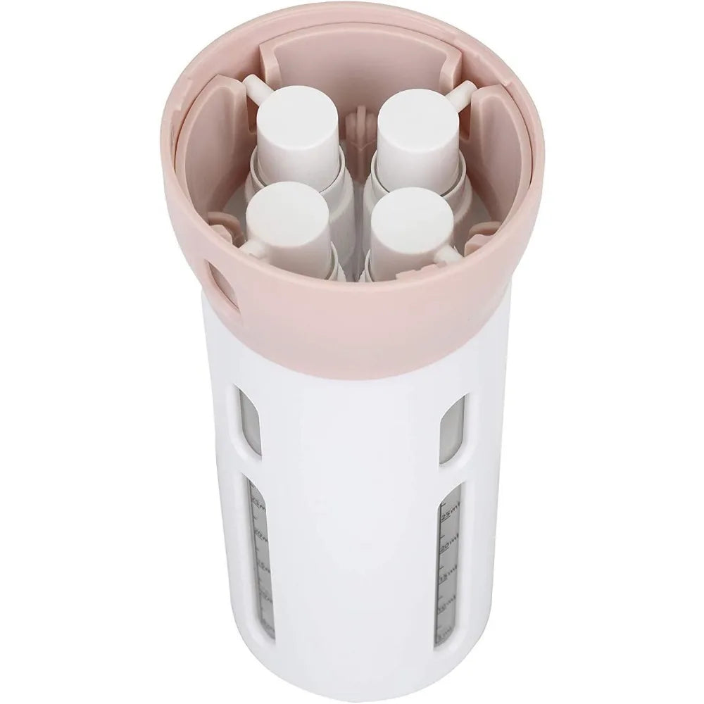 4-in-1 Emulsion Dispenser Bottle Travel Refillable Lotion Container Qme