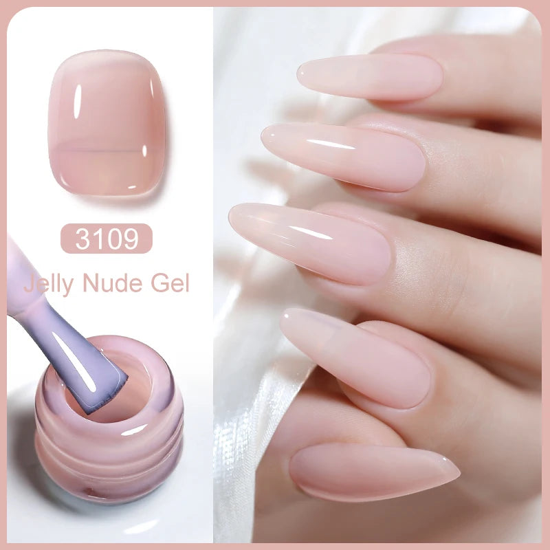 Arte Clavo Transparent Nude Pink Jelly Gel Nail Polish Semi Permanent