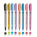 8/12 Colors Metallic Markers Pens Color Paint Pens for Black Paper, Glass, Rock Painting, DIY Scrapbook Album Qme 8 pcs A