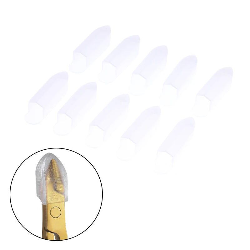 Clear Protective Sleeve Nail Cuticle Scissors Cap Dead Skin Nippers Qme