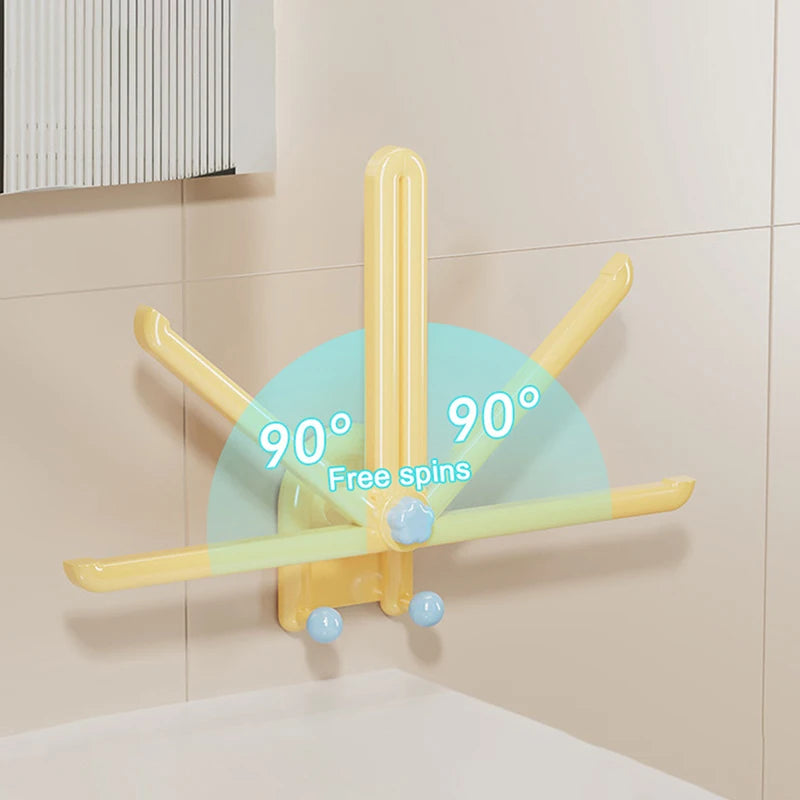 Scrunchies Storage Rack Kitchen Plastic Hairband Hook L-shape Space Qme
