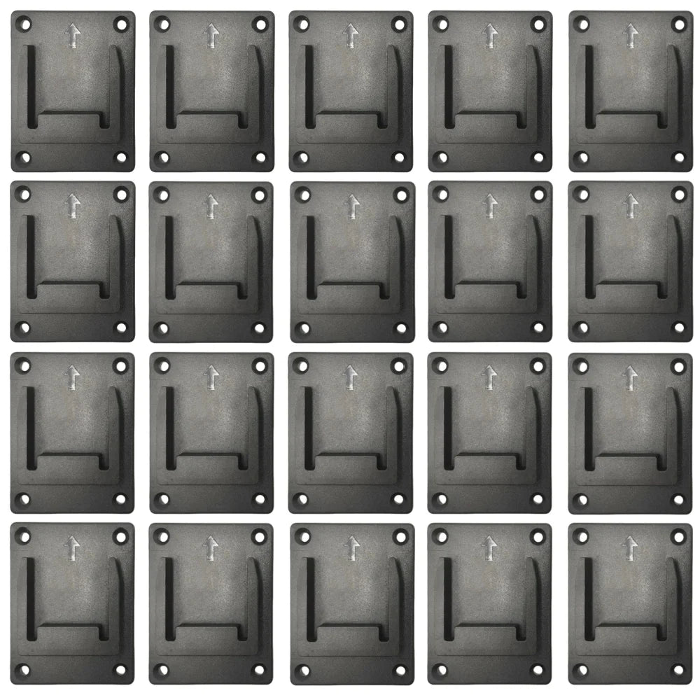 Wall Mount Drill Tool Storage Bracket For Makita For Bosch 14.4V/18V Li-ion Battery Tool Machine Fix Device Hang Display Stand Qme 20pcs Black