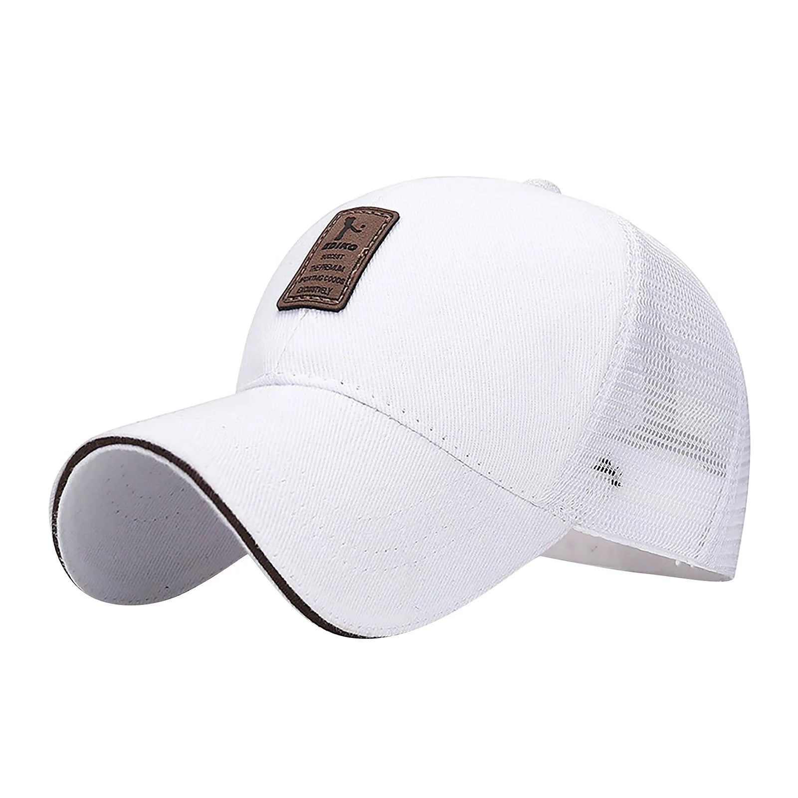 New Quick Dry Mesh Breathable Running Baseball Cap Summer Sun Protection Fishing Hat for Men Women Outdoor Running Hiking Cap Qme White One Size