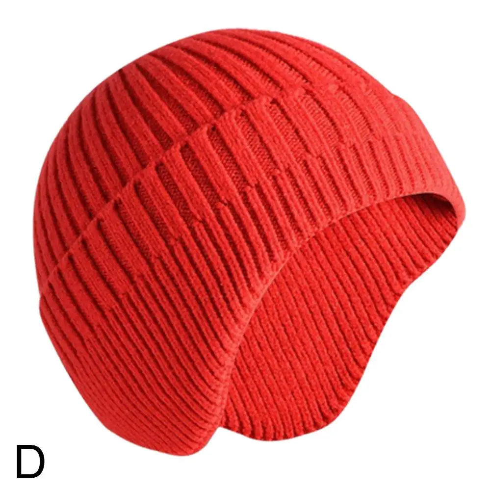 Hot Sale Ear Protection Winter Hats Stylish Soft Beanie Hat For Men Women Classic Knit Earflap Hat Warm Cap With Ears Qme D