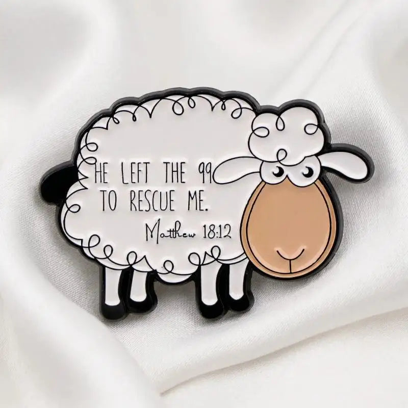 Cute Sheep Brooch Enamel Pins Funny Cartoon Friendship Brooches Qme