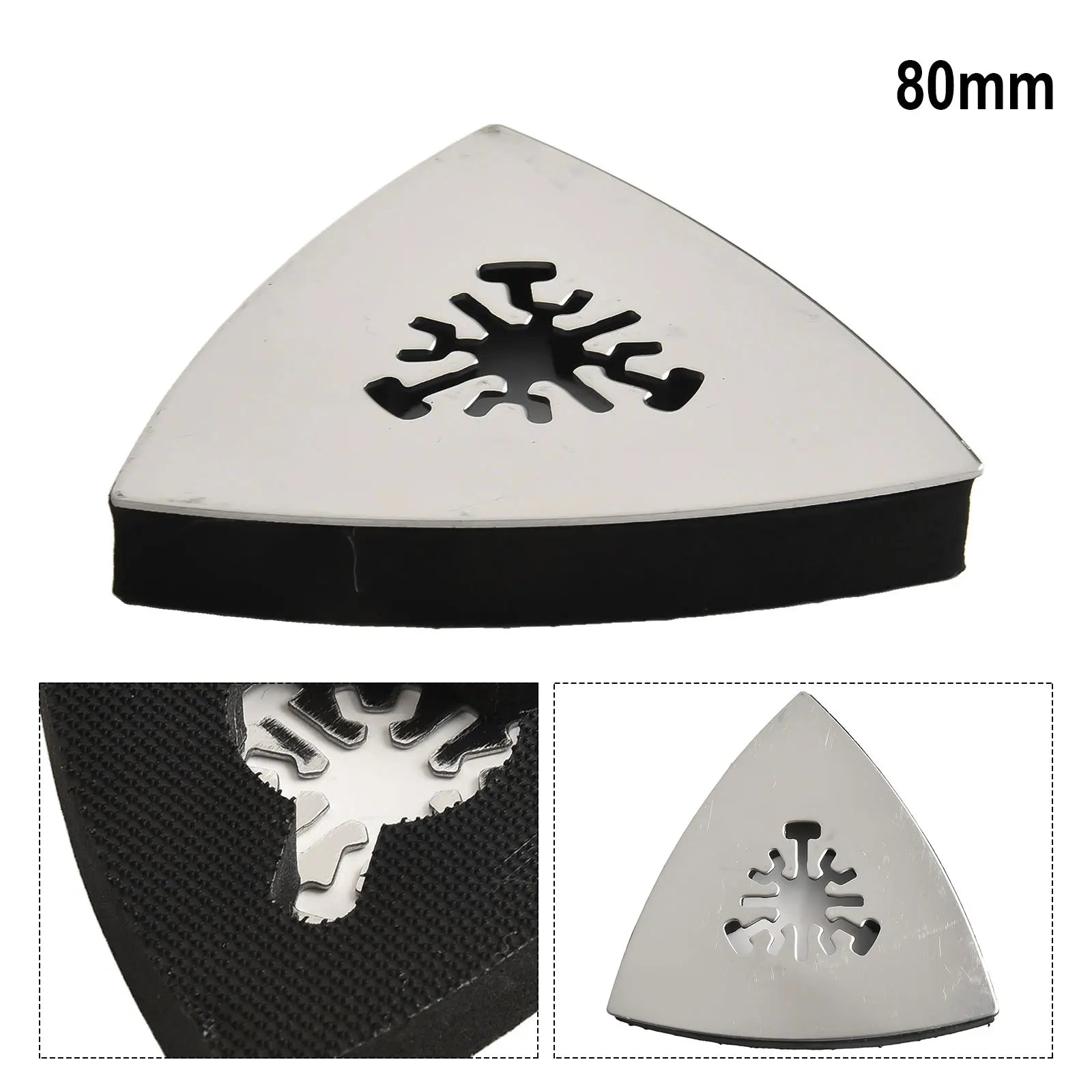 80x80mm Triangular Multitool Sanding Pad Hook /Loop Grinding Triangle Oscillating Sandpaper Multi-Tool Oscillating Tool Qme Default Title