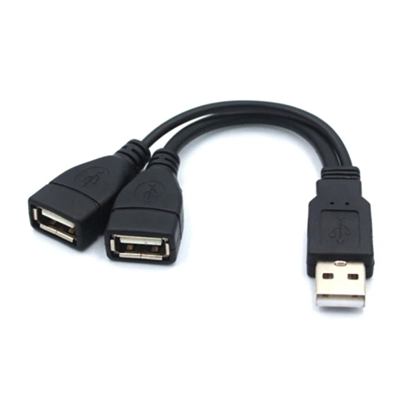USB 2 0 Splitter Y Cable 1 Male Female Extension Cord Power Adapter Qme 15cm