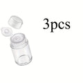 Mini transparent powder compact, small travel-sized cosmetic glitter container, dispenser, cosmetic storage jar Qme One holes 3pcs