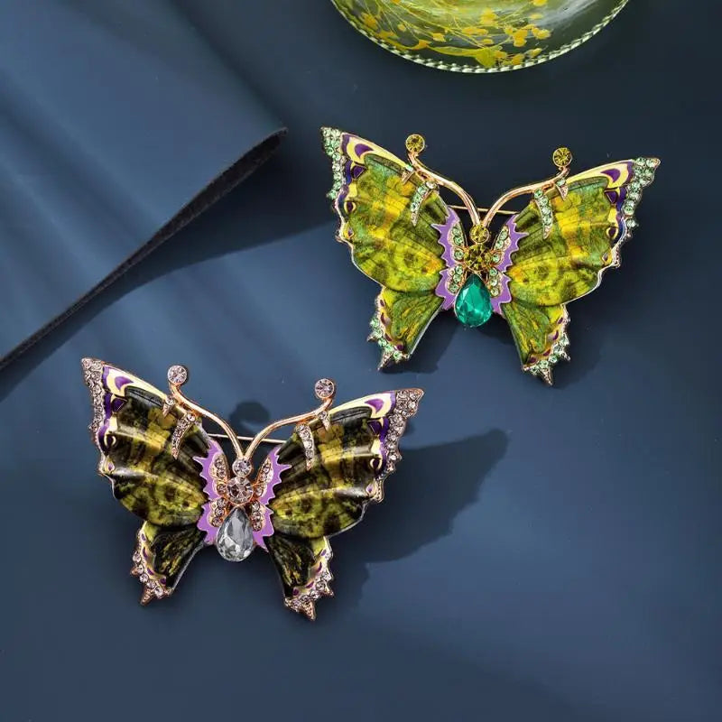 1Pcs Clothing Pin Baroque Luxury Butterfly Design Brooches For Men And Women Fashion Jewelry Accessories Qme