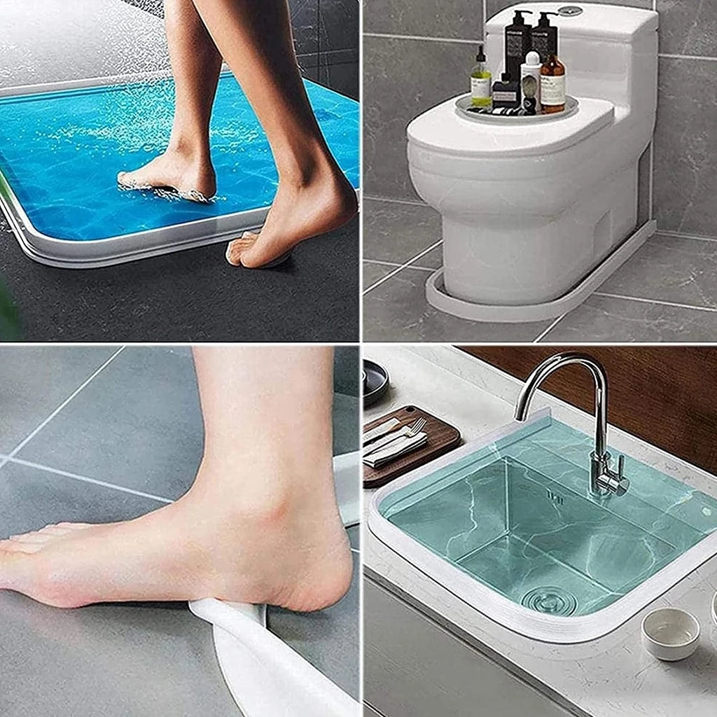 Bendable Bathroom Water Stopper Shower floor Wet Dry Separation Kitchen Sink Splashproof Blocker Water Dam Shower Accessories Qme