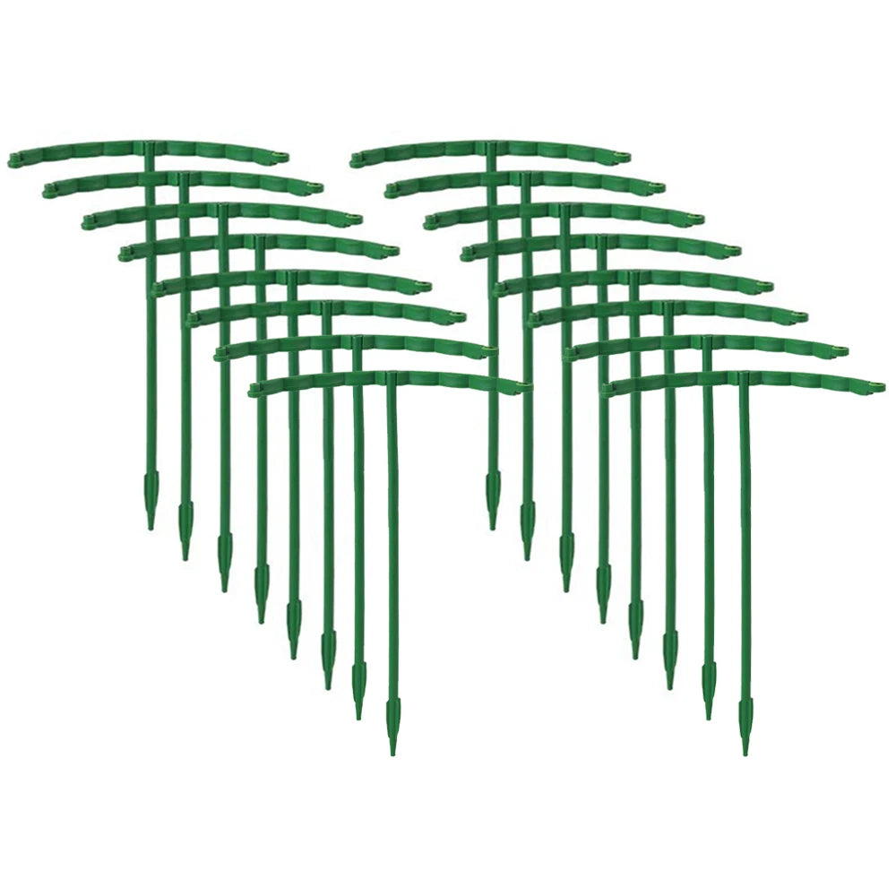 Plastic Plant Support Pile Stand Plant Support Pile for Flowers Greenhouses Arrangement Fixing Rod Holder Garden Tools Qme 14CM-16PCS