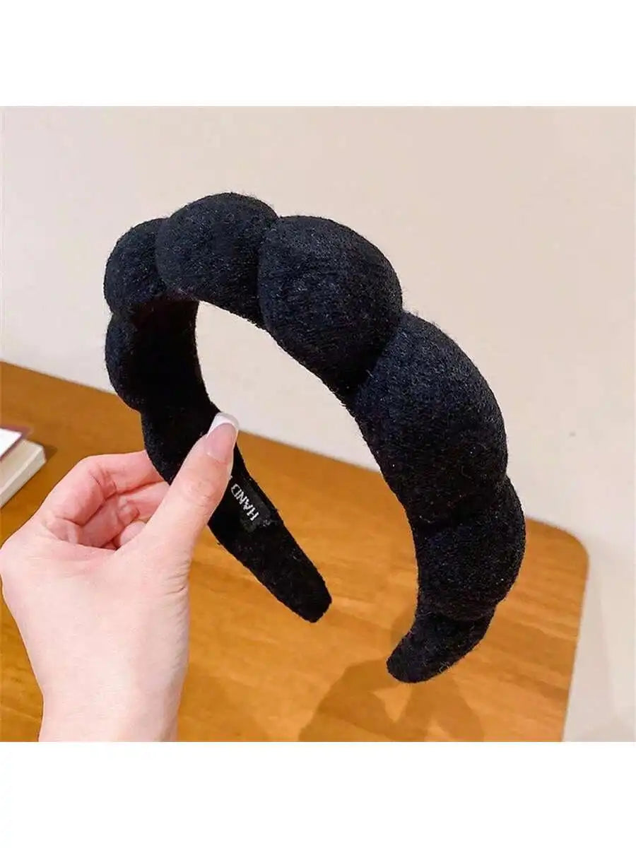 European American Fried Dough Twists Headband Sponge Skull Hair Band Qme
