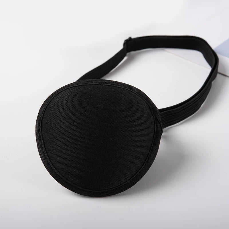Pirate Eye Patch Black Single Eyepatch Unisex One Washable Adjustable Qme