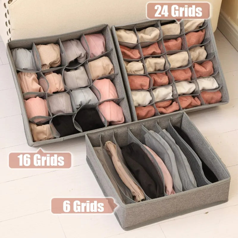 Socks Organizer Underwear Bra Storage Box Cabinet Drawer Organizer For Clothes Ties Wardrobe Clothes Organizer Cabinet Separator Qme