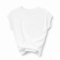 Korean Style Round Neck Women T Shirt Solid Color Breathable Short Sleeved T Shirt Slim Fit Stretchy Thin Base Top Summer Qme White M
