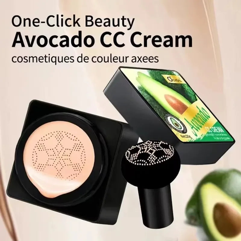 Air Cushion CC Cream Mushroom Head Puff Moisturizer Concealer Qme