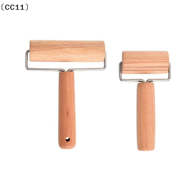 Wood Rolling Pin Hand Dough Roller Pastry Chapati Pasta Bakery Pizza Qme
