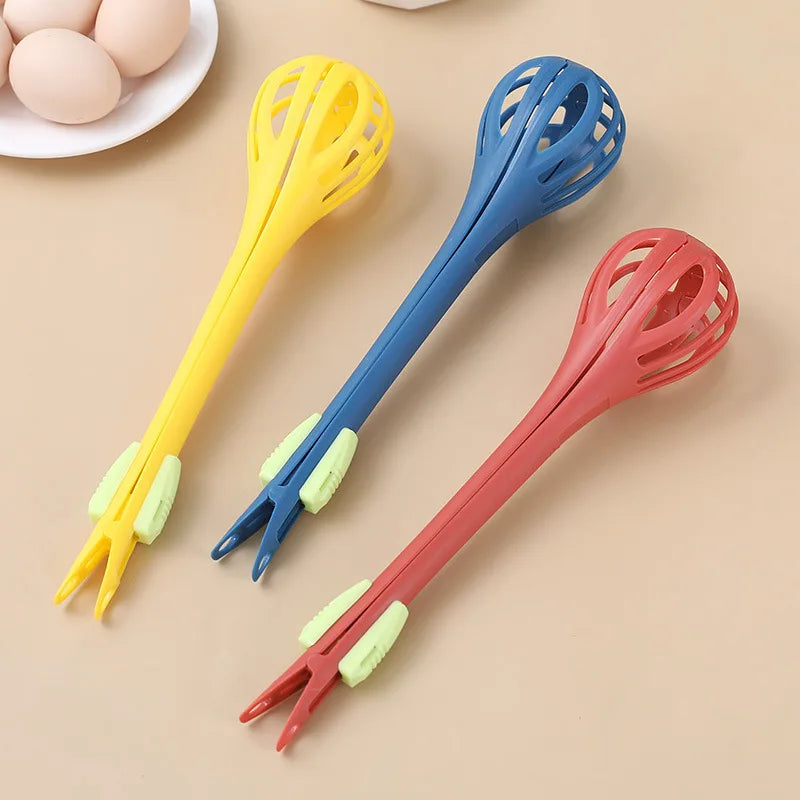 Multifunctional Egg Beater Whisk Milk Pasta Tongs Food Clips Mixer Manual Stirrer Kitchen Cream Bake Tool Kitchen Accessories Qme