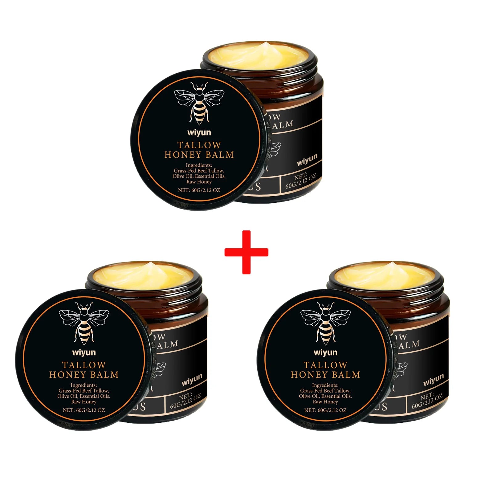 Beef Tallow Honey Cream Fade Dark Spots Remove Melanin Brightening Firming Non-Greasy Lasting Moisturizing Soothing Body Lotion Qme 180g Boxed